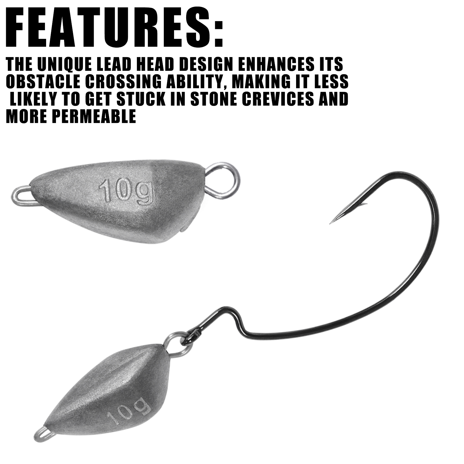 SAMOLLA 5 peças de peso de pes - Fishing Hook Jig avaliação e preço