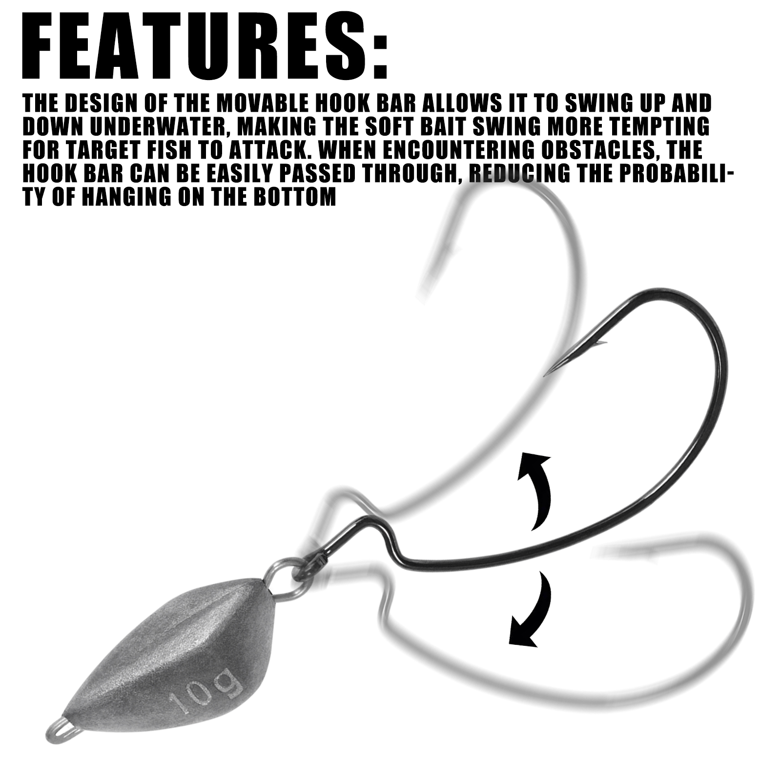 SAMOLLA 5 peças de peso de pes - Fishing Hook Jig avaliação e preço