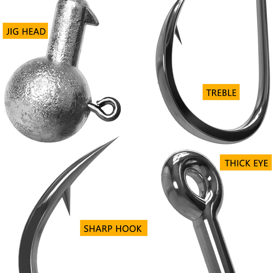 Anzol Jig Head de 1g, 2g, 3g,  - Fishing Hook Offset avaliação e preço