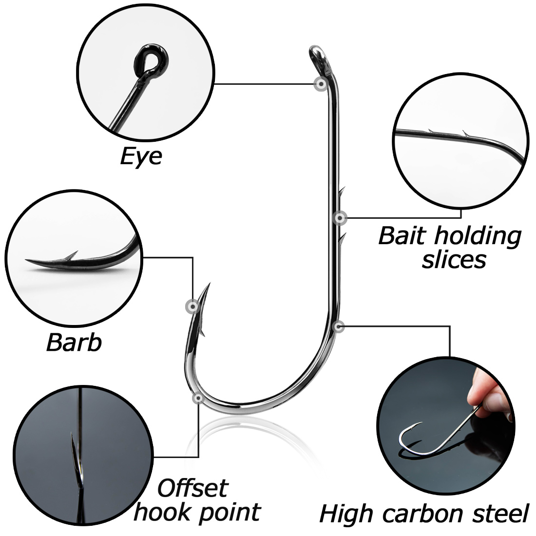 Ganchos de pesca com suporte d - Fishing Hook Circle avaliação e preço